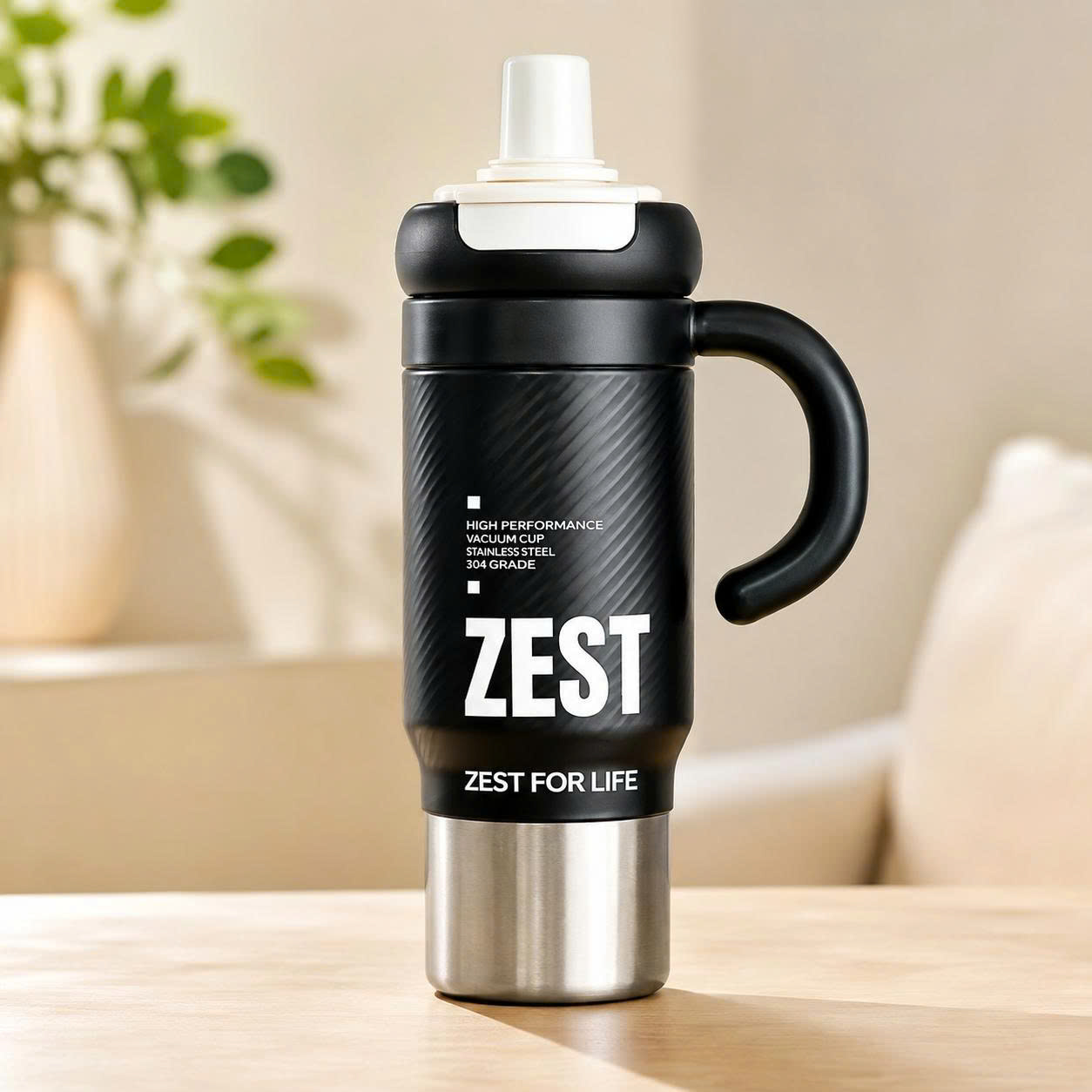 Bình Ly Giữ Nhiệt ZEST Inox 304 Có Tay Cầm