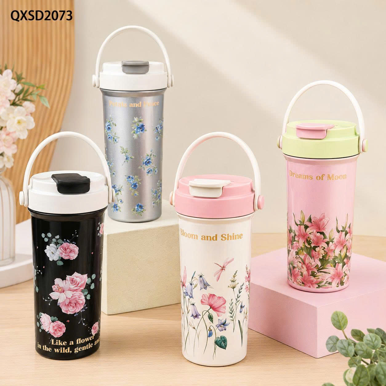 Bình Ly Giữ Nhiệt Inox QXSD2073 600ml Full VAT Bình Ly Giữ Nhiệt Inox QXSD2073 600ml Full VAT
