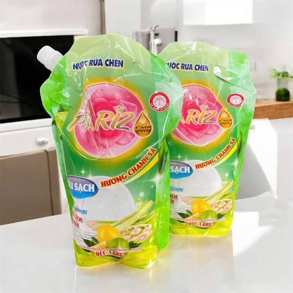 Nước Rửa Chén Pariz Túi 1,6kg Full Vat Nước Rửa Chén Pariz Túi 1,6kg Full Vat